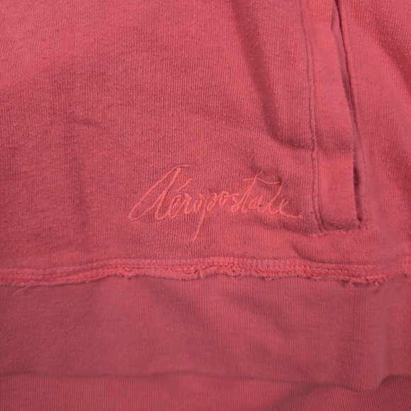Aeropostale Juniors Women's Size Large Pink Full Zip Hoodie Logo - Picture 2 of 6